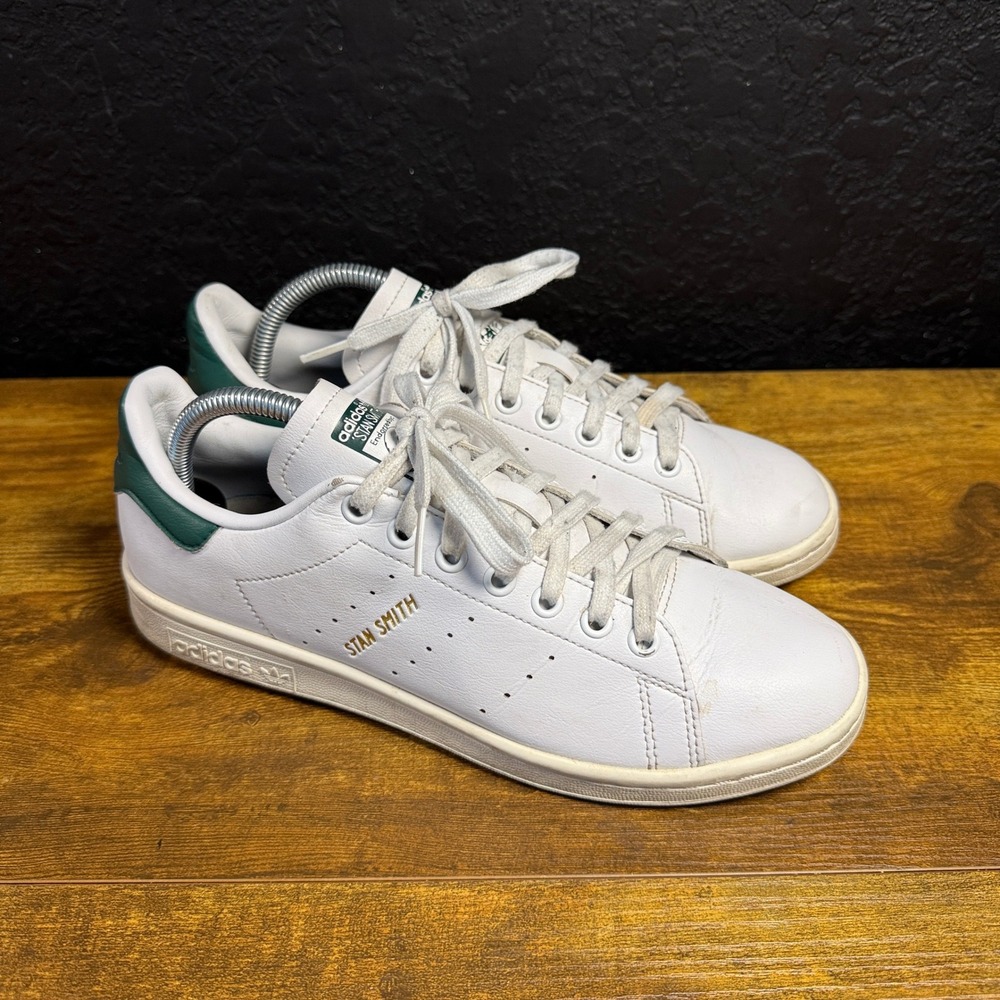 Adidas Stan Smith FX5522 White Green Leather Sneakers Mens 7.5